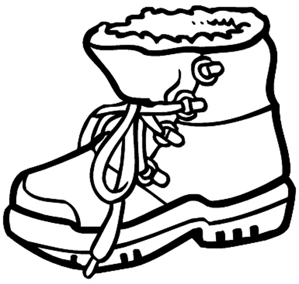 Fleece lined boot vinyl sticker. Customize on line. Shoes 083-0135